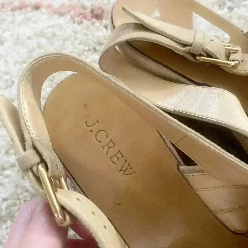 J.Crew‎ suede platform sandals 8.5